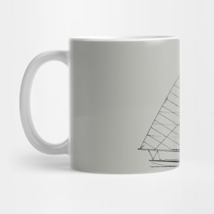 Sailboat Nautical Design Sketch - Sailing Mug